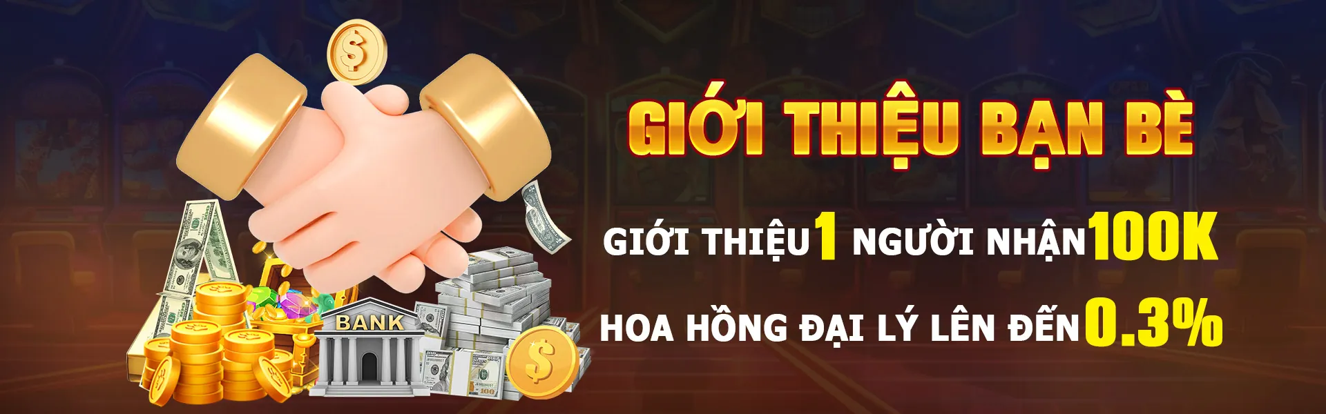 Thưởng giới thiệu bạn bè cho VIP abc8bet, biểu tượng hai người bắt tay.